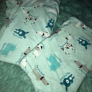 COPY - Super cute dog pajama set ! Size XL
